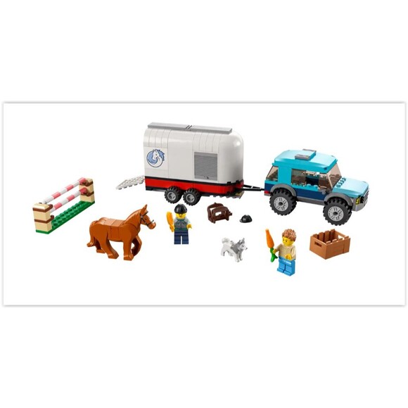NISB LEGO CITY 60327 HORSE TRANSPORTER Equestrian town suv truck trailer RETIRED - Picture 2 of 8